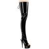 Pleaser - DELIGHT4017 Cuissardes à plateforme - Noir Product image